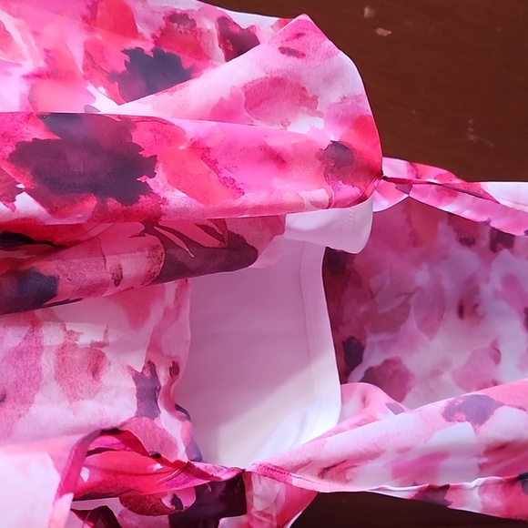 Colleen Lopez Maxi Pink Floral Dress Sz L - Picture 8 of 8